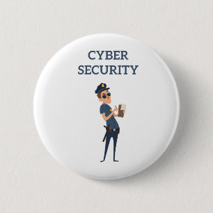 Cyber Security: The Cool Cop on Patrol 2 Inch Round Button