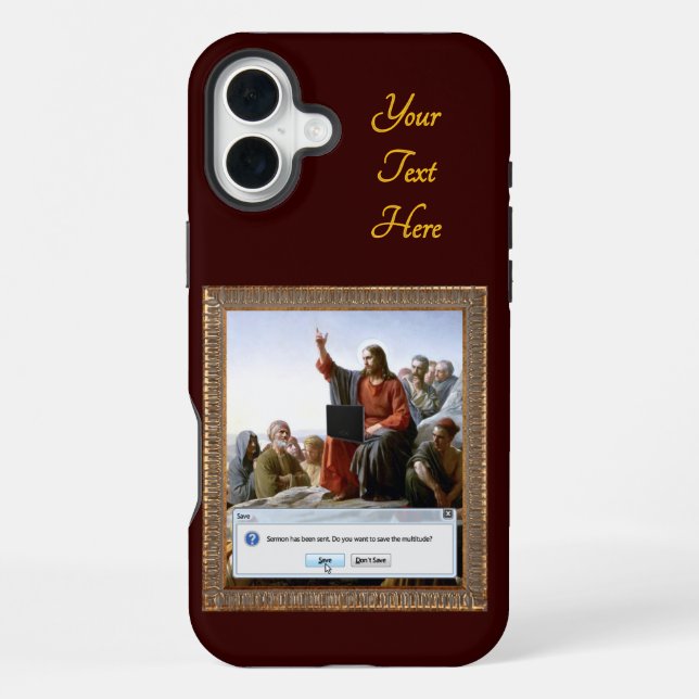 Cyber Sermon Funny Personalized iPhone Case (Back)