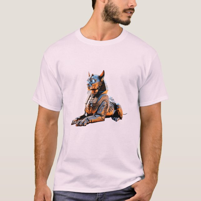 Cyber Sphinx Guardian T-Shirt (Front)