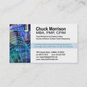 Cyber Tech-1 Business Card (white/blue)