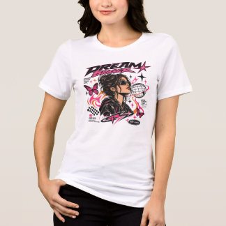 Cyber Y2K Dream Bigger Streetwear Graphic Tee Edgy