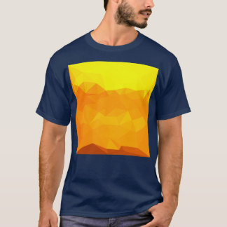 Cyber Yellow Abstract Low Polygon Background T-Shirt