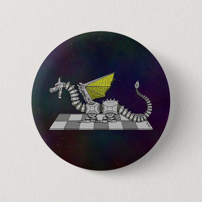 Cyberdragon 2 Inch Round Button (Front)