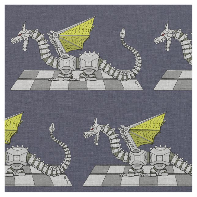 Cyberdragon Fabric (Close Up)