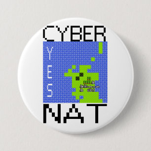 CYBERNAT badge lrg 3 Inch Round Button