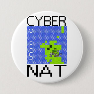 CYBERNAT badge lrg 3 Inch Round Button