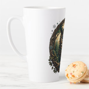 Cybernetic Owl Nature vs Technology Steampunk Latte Mug