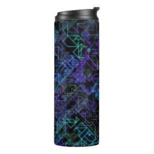 cybernetic veins - blue and green : thermal tumbler
