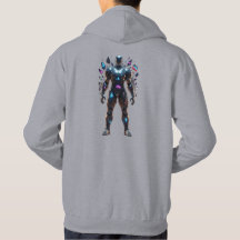 Cybernetic Warrior Hoodie Futuristic Robot