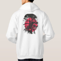 Cyberpunk Abstract Red Skull Hoodie – Streetwear G