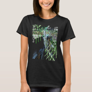 Cyberpunk Aesthetic Retro 80s Glitch Trippy Graphi T-Shirt