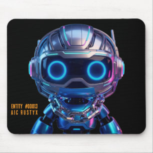 Cyberpunk AI Robot Mouse Pad #00013 AIC Rustyx