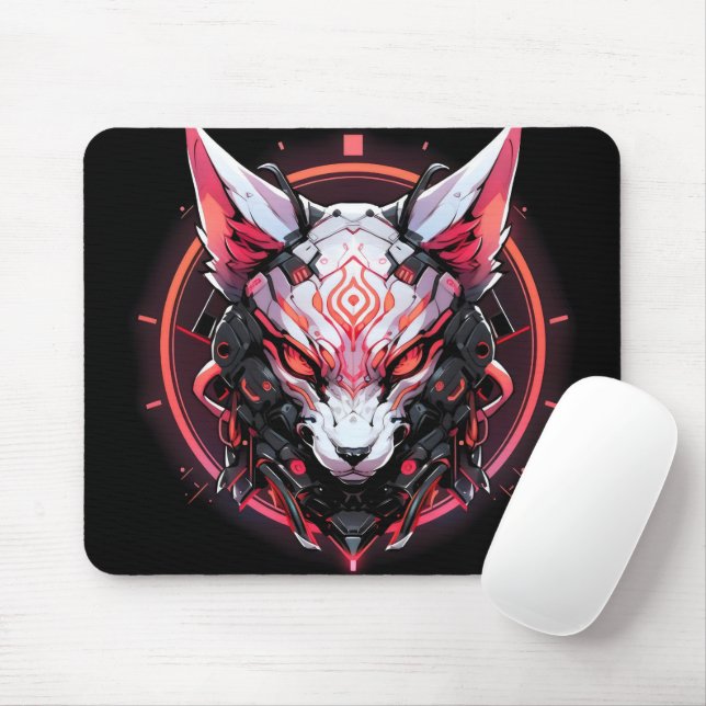Cyberpunk Animal Mouse Pad (With Mouse)