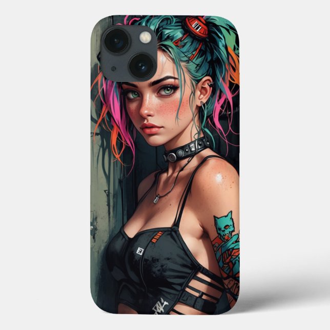 Cyberpunk Anime coque iphone fille (Verso)
