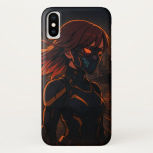 Cyberpunk Anime Girl – Neon City Case-Mate iPhone Case