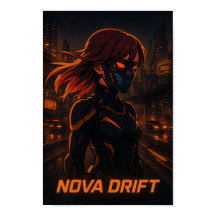 Cyberpunk Anime Girl – Neon City