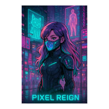 Cyberpunk Anime Girl – Pixel City