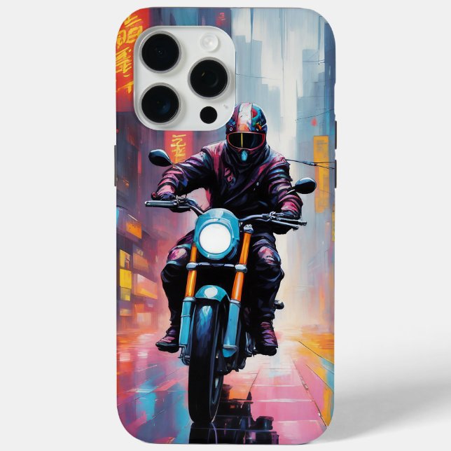 Cyberpunk - Apple iPhone 15 Pro Max Coque (Verso)