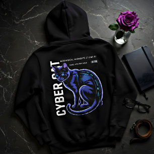 Cyberpunk Black Cat Tee – Glow Gift for Gamers