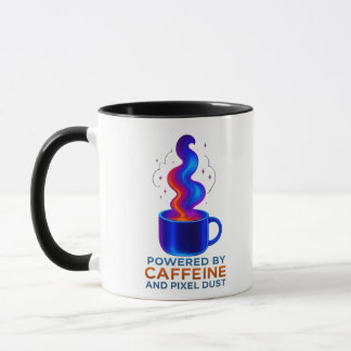 Cyberpunk "Caféine & Poussière Pixel" Café Mug