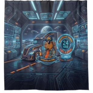 Cyberpunk Capybara Space Trucker Custom Name Showe