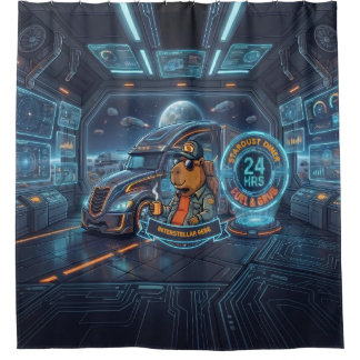 Cyberpunk Capybara Space Trucker Custom Name Showe