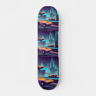 cyberpunk car skateboard