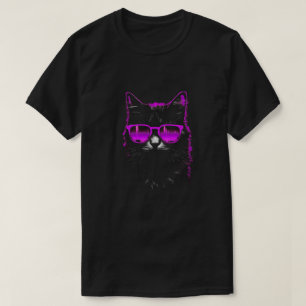Cyberpunk Cat Design T-Shirt