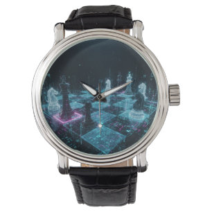 Cyberpunk Chess, Neon Digital Board Game S Watch