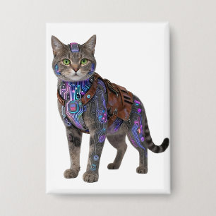 Cyberpunk Circuit Cat – Neon Tech Beast