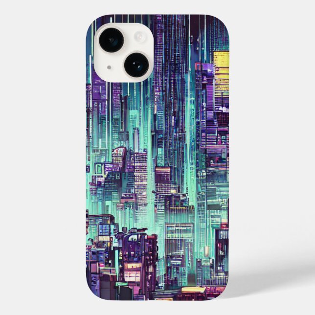 Cyberpunk City Phone Case (Back)