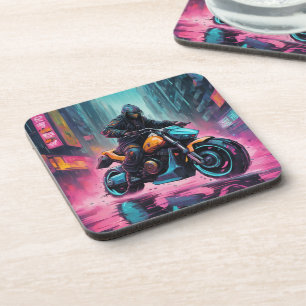 Cyberpunk- coasters with cork back - set of 6