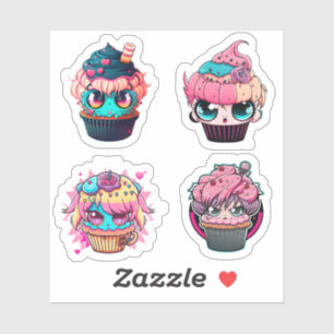 Cyberpunk Cupcakes Sticker Pack