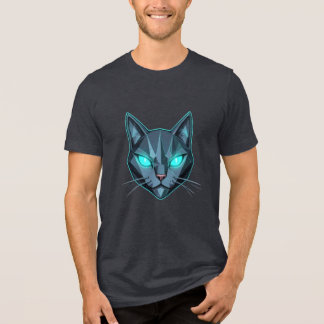 Cyberpunk Cyber Cat T-Shirt Tri-Blend Shirt
