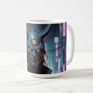 Cyberpunk Demon Samurai Coffee Mug
