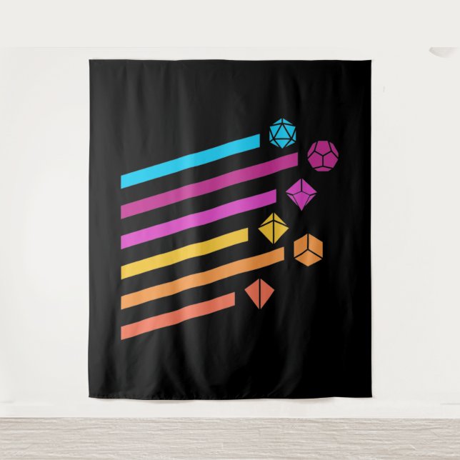 Cyberpunk Dice Ray Tabletop RPG Tapestry (Front)