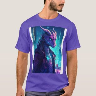 Cyberpunk Dragon Cityscape T-Shirt