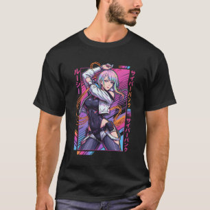 Cyberpunk Edgerunners Lucy Split Bob Hair Pastel G T-Shirt