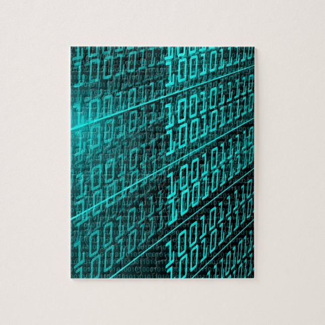 Cyberpunk Futuristic Computer Technology Circuit Jigsaw Puzzle (Vertical)