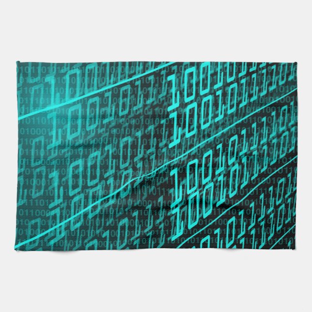 Cyberpunk Futuristic Computer Technology Circuit Kitchen Towel (Horizontal)