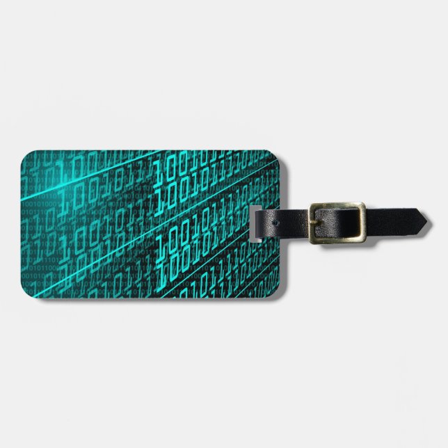 Cyberpunk Futuristic Computer Technology Circuit Luggage Tag (Front Horizontal)