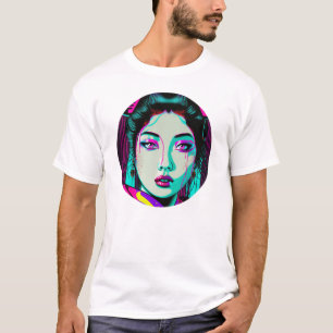 Cyberpunk Geisha T-Shirt de base pour hommes