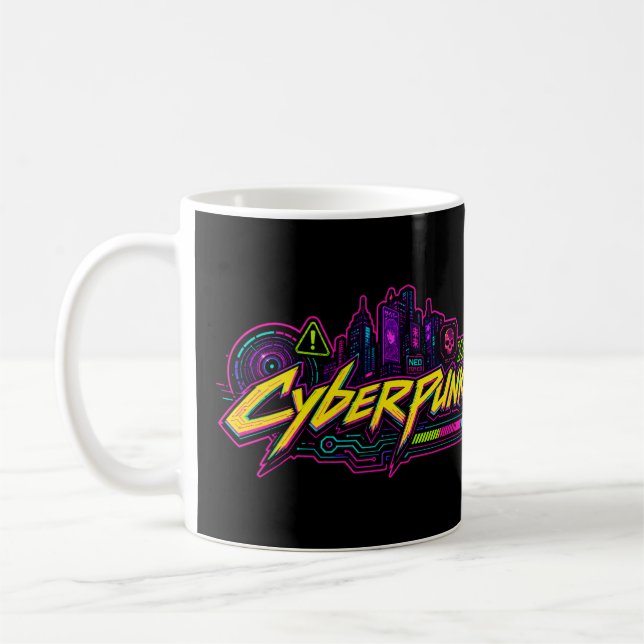 Cyberpunk Genre Lover Coffee Mug (Left)
