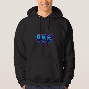 Cyberpunk GG NO RE Gaming Aesthetic - Neon Gamer Hoodie