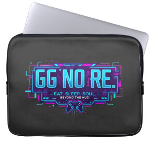 ​Cyberpunk GG NO RE Gaming Aesthetic - Neon Gamer  Laptop Sleeve