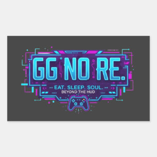 ​Cyberpunk GG NO RE Gaming Aesthetic - Neon Gamer  Sticker