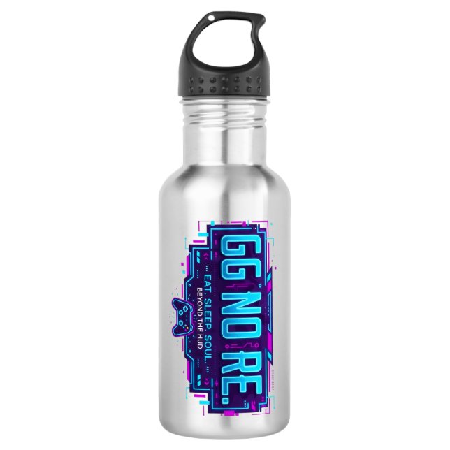 Cyberpunk GG NO RE Gaming Water Bottle (Front)