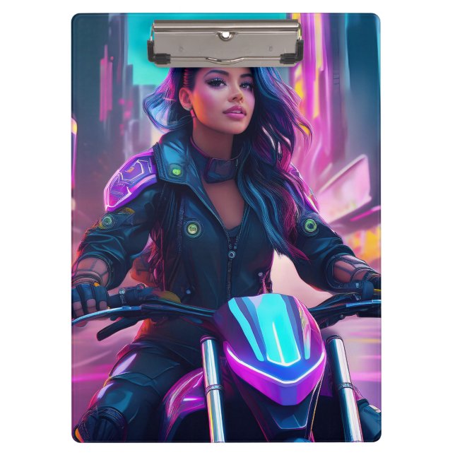 CyberPunk Girl Themed Clipboard (Front)