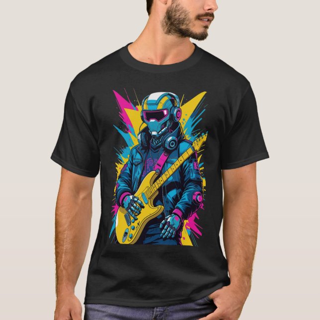 cyberpunk guitarist  T-Shirt (Front)