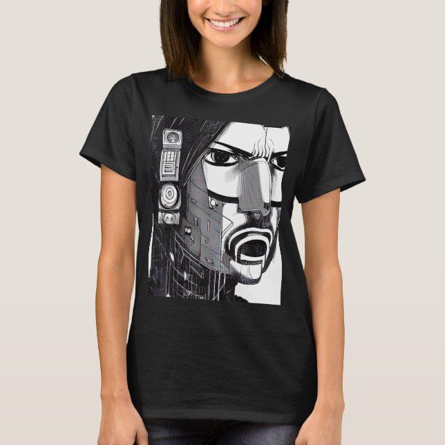 Cyberpunk Hacker Computer Geek design_13 T-Shirt (Front)